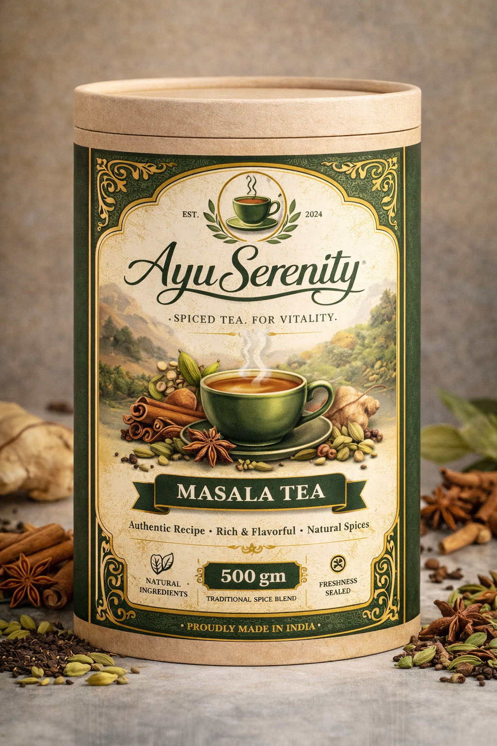 Ayu Serenity Masala Tea – A Bold Sip of Tradition