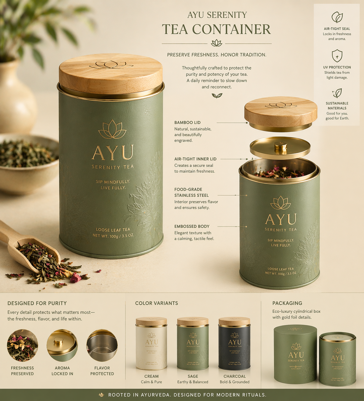 Ayu Serenity Tea Container
