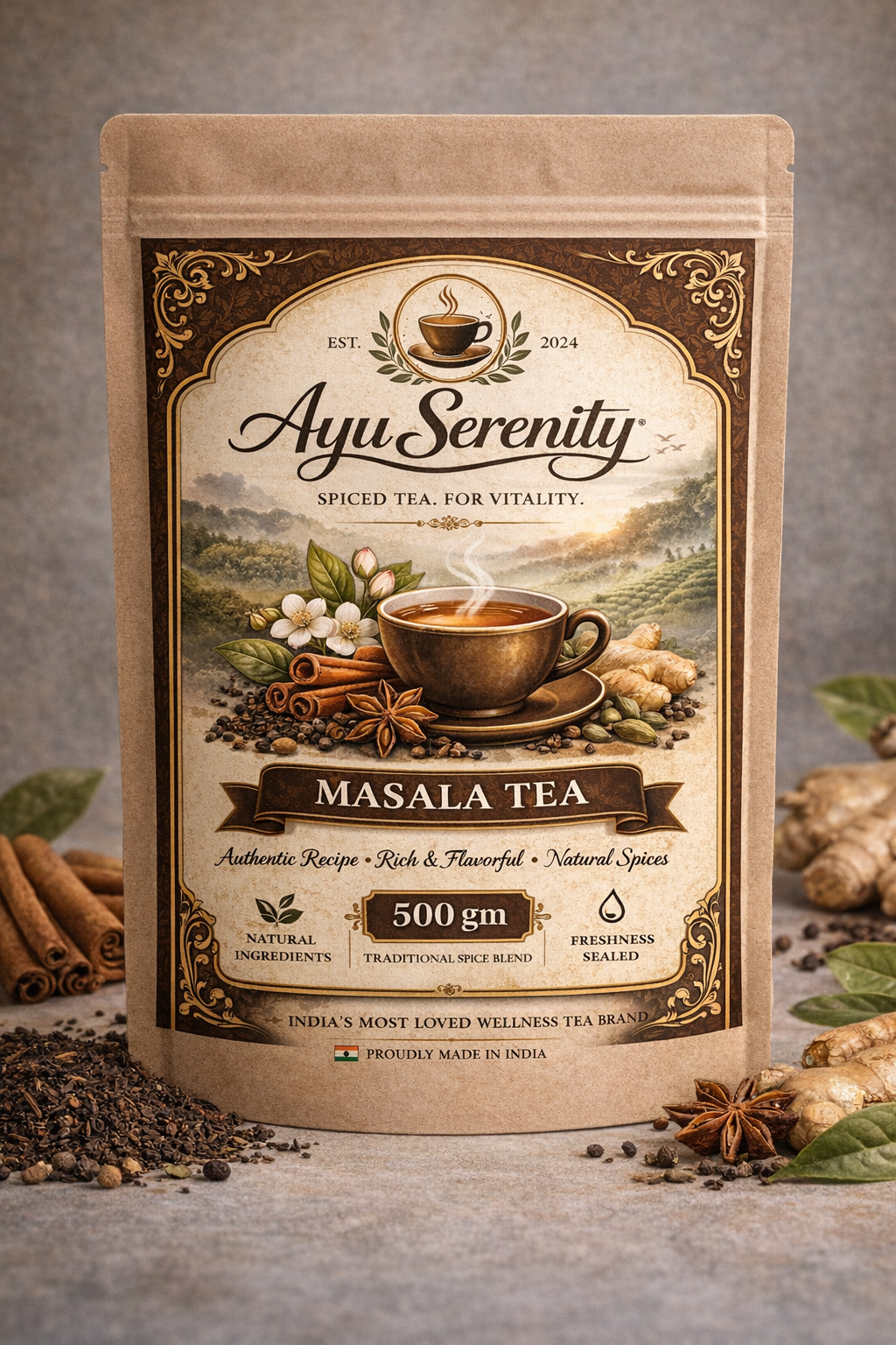 Ayu Serenity Masala Tea – A Bold Sip of Tradition