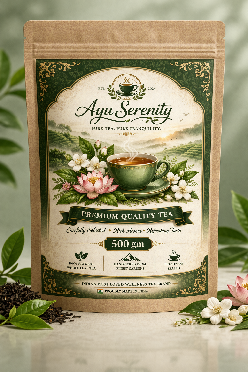Ayu Serenity Premium Tea | Fine Powder